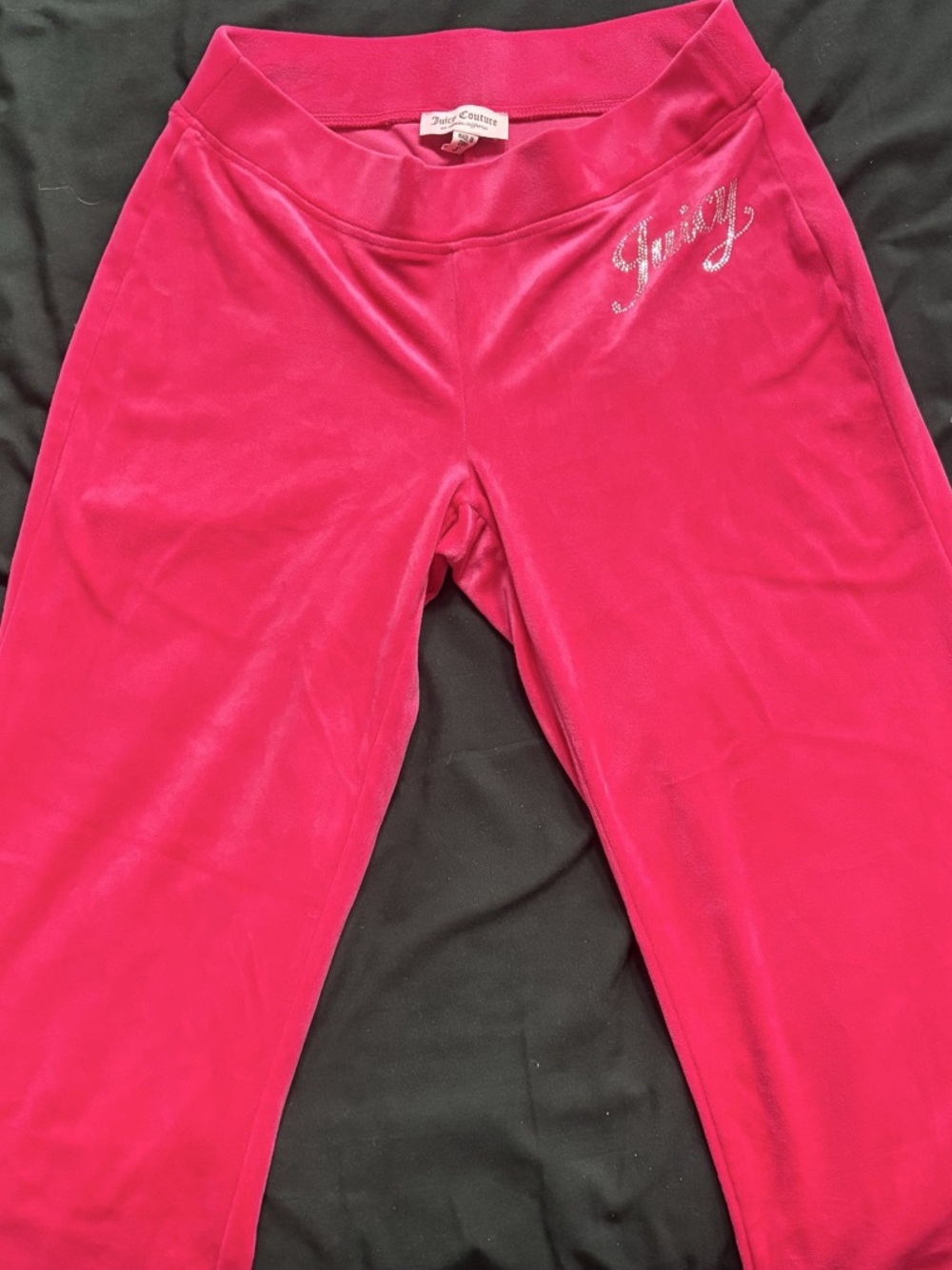 Juicy Couture Velour Tracksuit Hoodie and Pants Set Pink Small